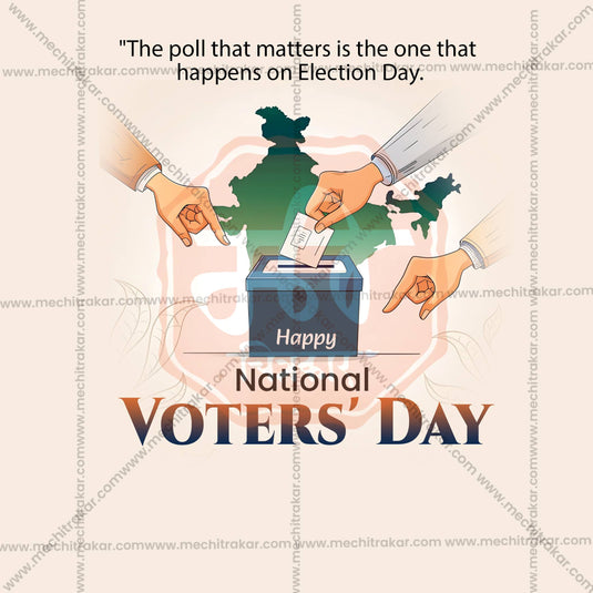 High-Quality National Voters' Day editable Social Media Post in Marathi, Hindi, and English - PSD and JPG by Me Chitrakar