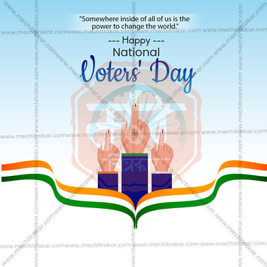 Stunning National Voters' Day editable Banner in Marathi, Hindi, and English - Editable PSD and JPG by Me Chitrakar