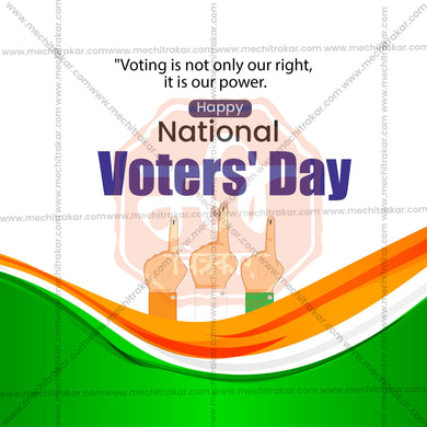 Elegant National Voters' Day Flyer Design in Marathi, Hindi, and English - High-Quality PSD and JPG by Me Chitrakar