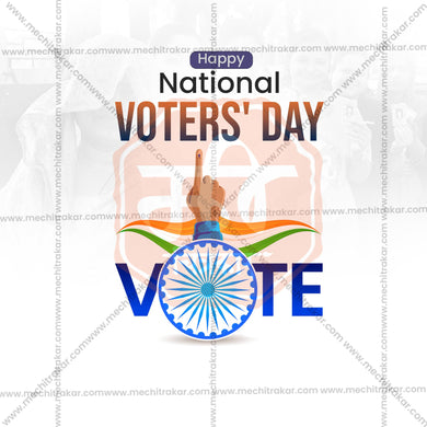 Attractive National Voters' Day editable Banner in Marathi, Hindi, and English - PSD and JPG by Me Chitrakar