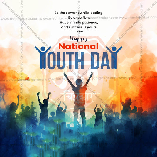 Professional National Youth Day Template Design for Social Media in Marathi, Hindi, and English - PSD and JPG by Me Chitrakar