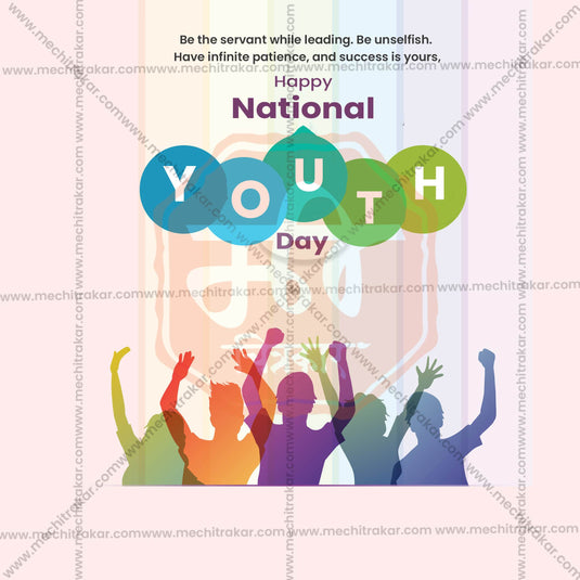 Professional National Youth Day Template Design in Marathi, Hindi, and English - High-Quality Editable PSD and JPG by Me Chitrakar