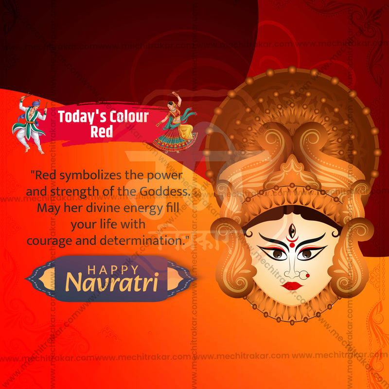 Load image into Gallery viewer, Navratri 9 Colors Social Media PSD &amp; JPG Bundle No:1 | (10 PSD &amp; 10 JPG): English Templates
