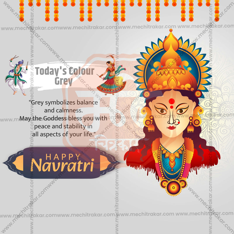 Load image into Gallery viewer, Navratri 9 Colors Social Media PSD &amp; JPG Bundle No:1 | (10 PSD &amp; 10 JPG): English Templates
