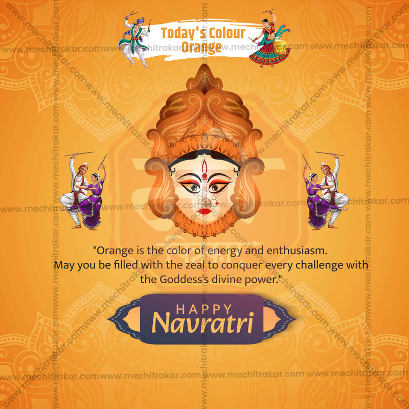 Load image into Gallery viewer, Navratri 9 Colors Social Media PSD &amp; JPG Bundle No:1 | (10 PSD &amp; 10 JPG): English Templates
