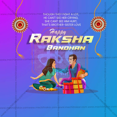 Creative Raksha Bandhan Festival Poster in Marathi, Hindi, and English - Editable PSD and JPG by Me Chitrakar