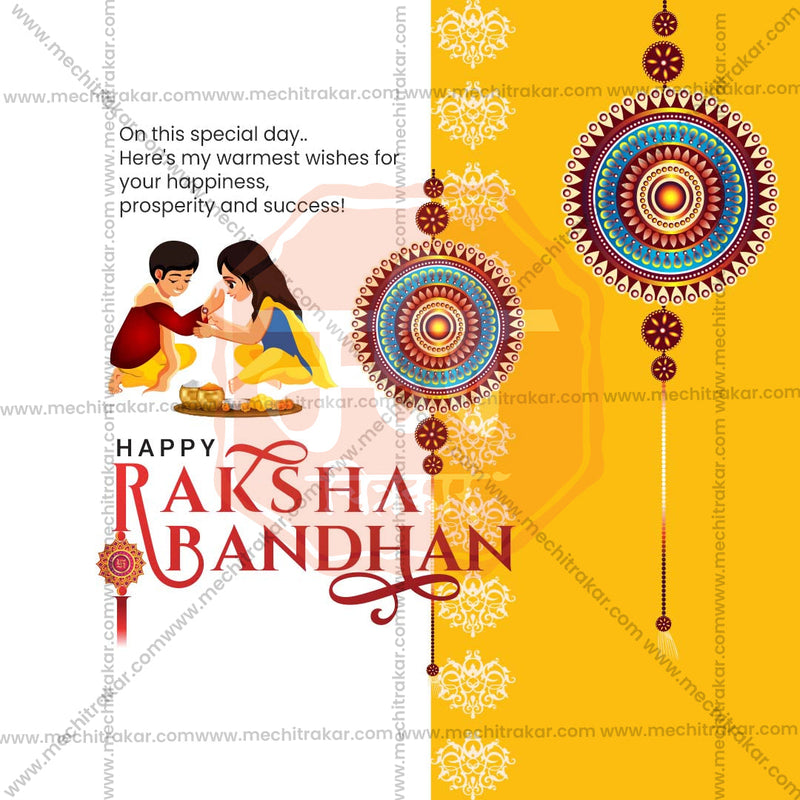 Load image into Gallery viewer, High-Quality Raksha Bandhan Festival Flyer in Marathi, Hindi, and English - Editable PSD and JPG by Me Chitrakar
