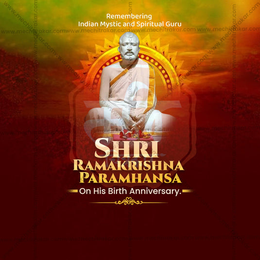 Shri Ramakrishna Paramahansa Jayanti Social Media Templates | 10 PSD Bundle No.1 (English) | Me Chitrakar-0225