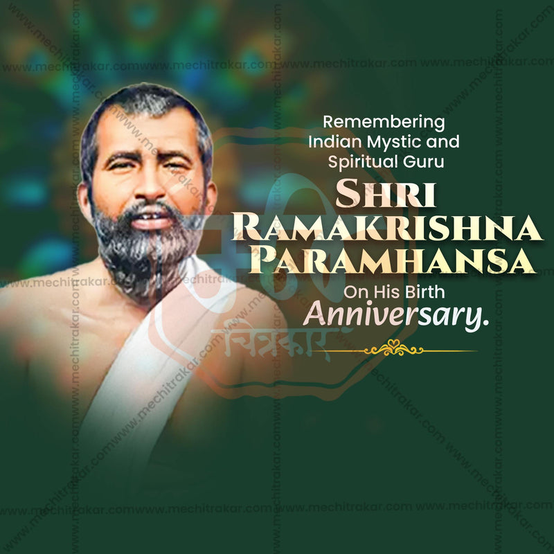 Load image into Gallery viewer, Shri Ramakrishna Paramahansa Jayanti Social Media Templates | 10 PSD Bundle No.1 (English) | Me Chitrakar-0225
