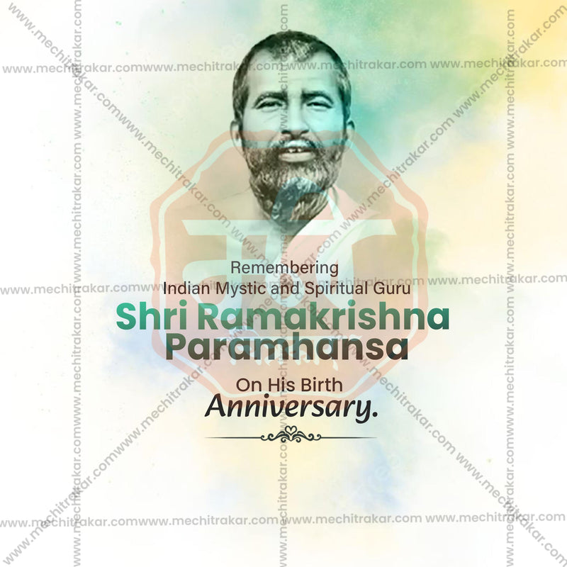 Load image into Gallery viewer, Shri Ramakrishna Paramahansa Jayanti Social Media Templates | 10 PSD Bundle No.1 (English) | Me Chitrakar-0225
