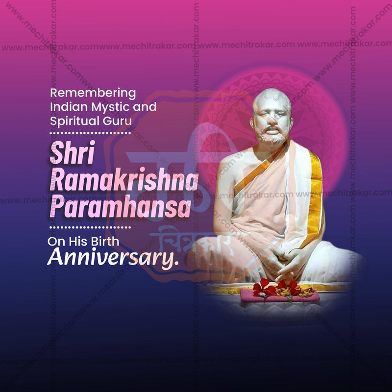 Load image into Gallery viewer, Shri Ramakrishna Paramahansa Jayanti Social Media Templates | 10 PSD Bundle No.1 (English) | Me Chitrakar-0225
