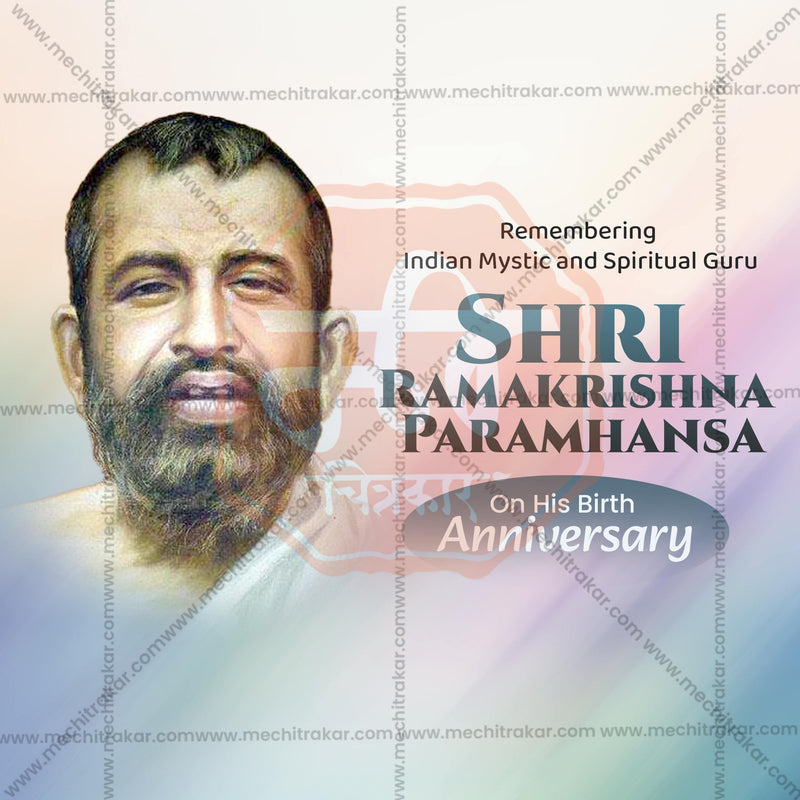 Load image into Gallery viewer, Shri Ramakrishna Paramahansa Jayanti Social Media Templates | 10 PSD Bundle No.1 (English) | Me Chitrakar-0225
