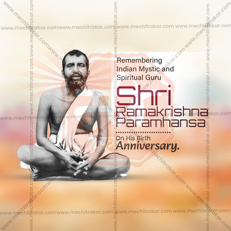 Load image into Gallery viewer, Shri Ramakrishna Paramahansa Jayanti Social Media Templates | 10 PSD Bundle No.1 (English) | Me Chitrakar-0225
