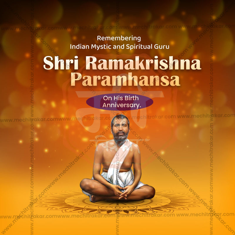 Load image into Gallery viewer, Shri Ramakrishna Paramahansa Jayanti Social Media Templates | 10 PSD Bundle No.1 (English) | Me Chitrakar-0225
