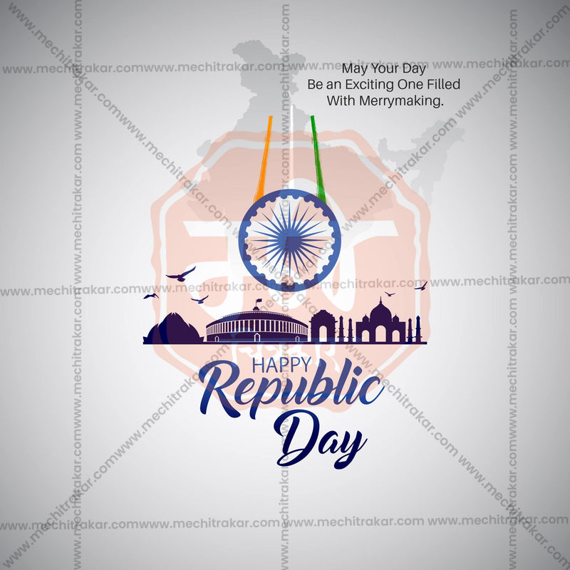 Load image into Gallery viewer, High-Quality Republic Day editable Social Media Post in Marathi, Hindi, and English - PSD and JPG by Me Chitrakar
