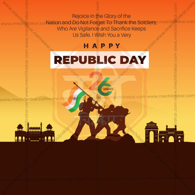 Stunning Republic Day editable Banner in Marathi, Hindi, and English - Editable PSD and JPG by Me Chitrakar