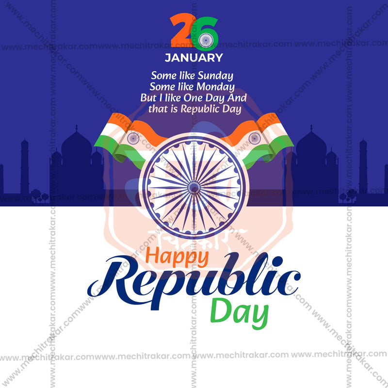 Load image into Gallery viewer, Elegant Republic Day Flyer Design in Marathi, Hindi, and English - High-Quality PSD and JPG by Me Chitrakar
