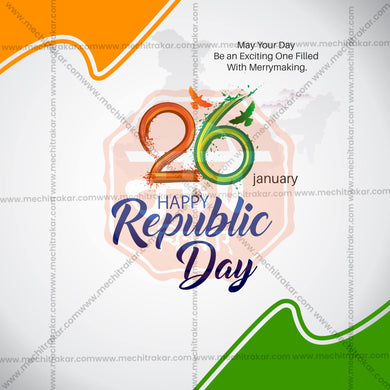 Attractive Republic Day editable Banner in Marathi, Hindi, and English - PSD and JPG by Me Chitrakar