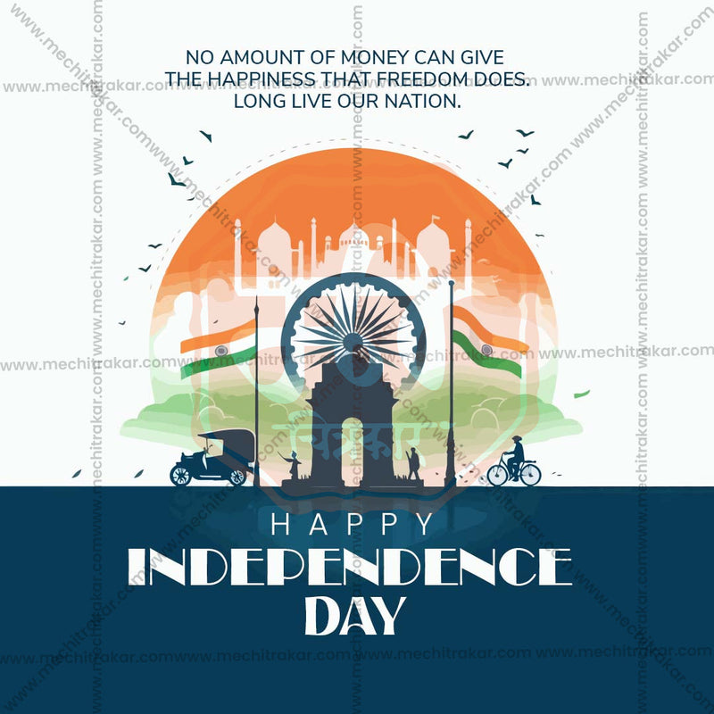 Load image into Gallery viewer, Creative 15 August Independence Day Festival Poster in Marathi, Hindi, and English - Editable PSD and JPG by Me Chitrakar
