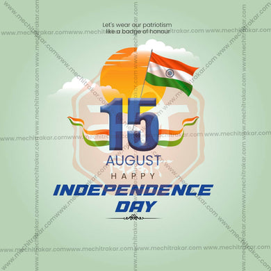 High-Quality 15 August Independence Day Festival Social Media Post in Marathi, Hindi, and English - PSD and JPG by Me Chitrakar