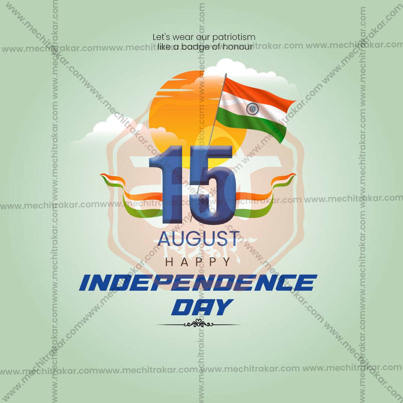 Load image into Gallery viewer, High-Quality 15 August Independence Day Festival Social Media Post in Marathi, Hindi, and English - PSD and JPG by Me Chitrakar
