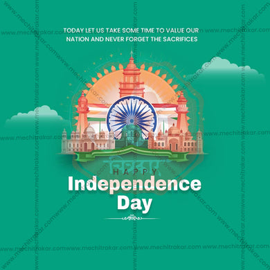 Stunning 15 August Independence Day Festival Banner in Marathi, Hindi, and English - Editable PSD and JPG by Me Chitrakar