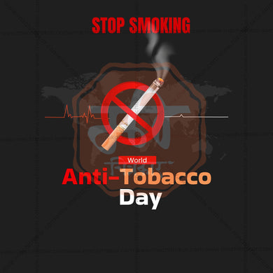 Creative World No Tobacco Day, Anti-Tobacco Day, and Anti-Smoking Day editable Poster in Marathi, Hindi, and English - Editable PSD and JPG by Me Chitrakar