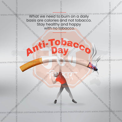 Beautiful World No Tobacco Day, Anti-Tobacco Day, and Anti-Smoking Day Event Poster in Marathi, Hindi, and English - High-Quality Editable PSD and JPG by Me Chitrakar