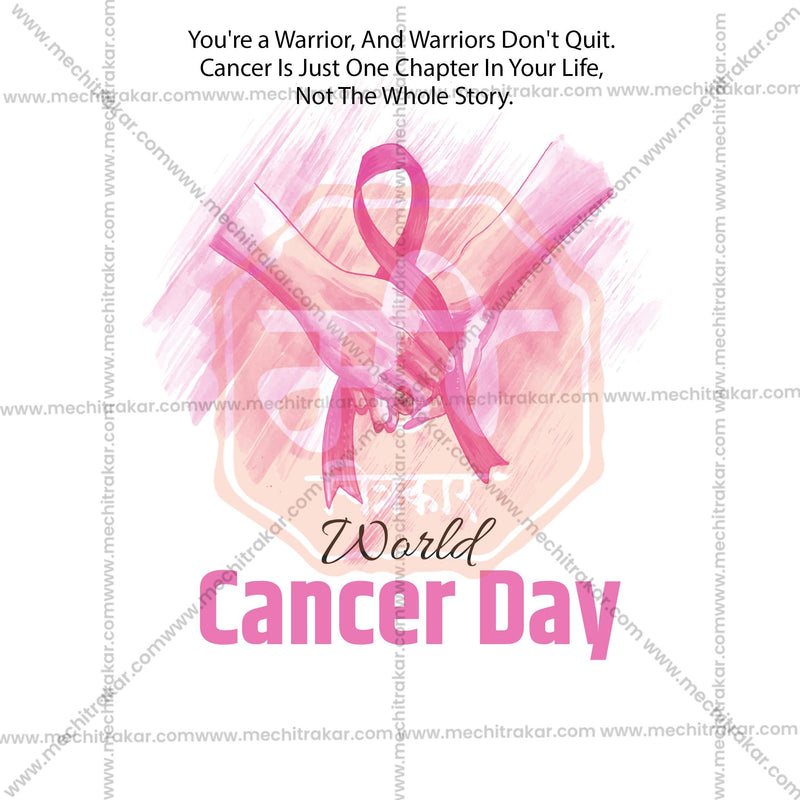 Load image into Gallery viewer, Professional World Cancer Day Template Design in Marathi, Hindi, and English - High-Quality Editable PSD and JPG by Me Chitrakar
