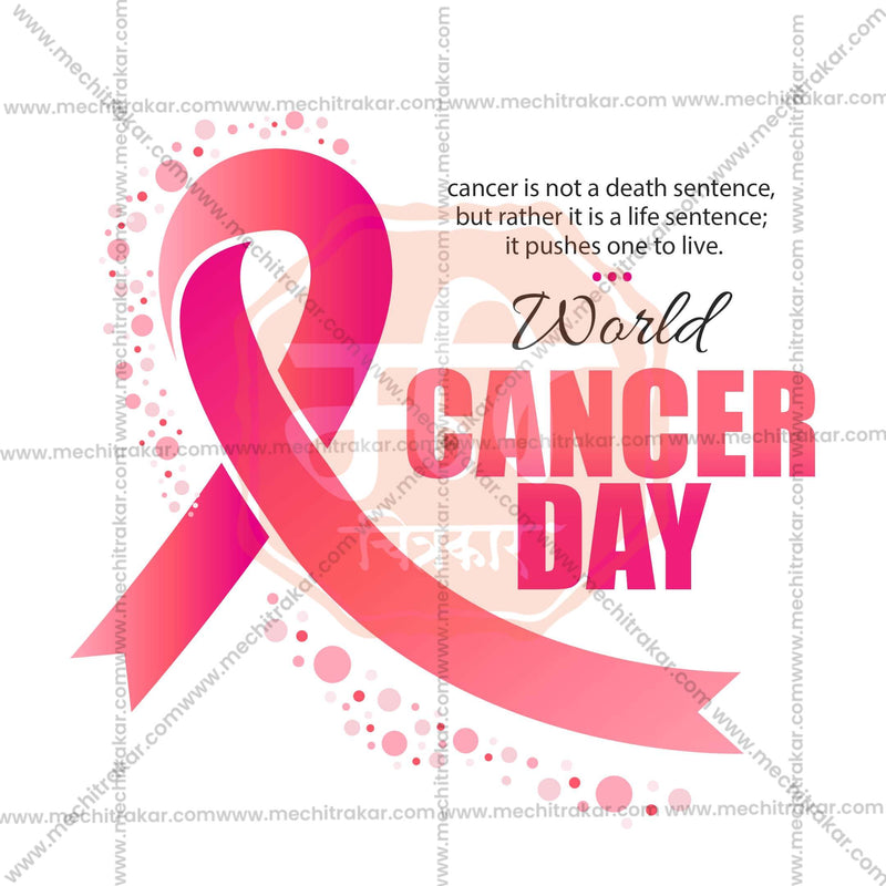 Load image into Gallery viewer, Premium World Cancer Day Template editable Invitation in Marathi, Hindi, and English - Editable PSD and JPG by Me Chitrakar
