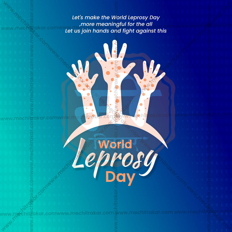 Load image into Gallery viewer, Professional World Leprosy Day Design in Marathi, Hindi, and English - High-Quality Editable PSD and JPG by Me Chitrakar
