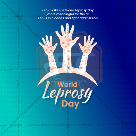 Professional World Leprosy Day Design in Marathi, Hindi, and English - High-Quality Editable PSD and JPG by Me Chitrakar