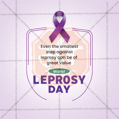 Attractive World Leprosy Day editable Banner in Marathi, Hindi, and English - PSD and JPG by Me Chitrakar