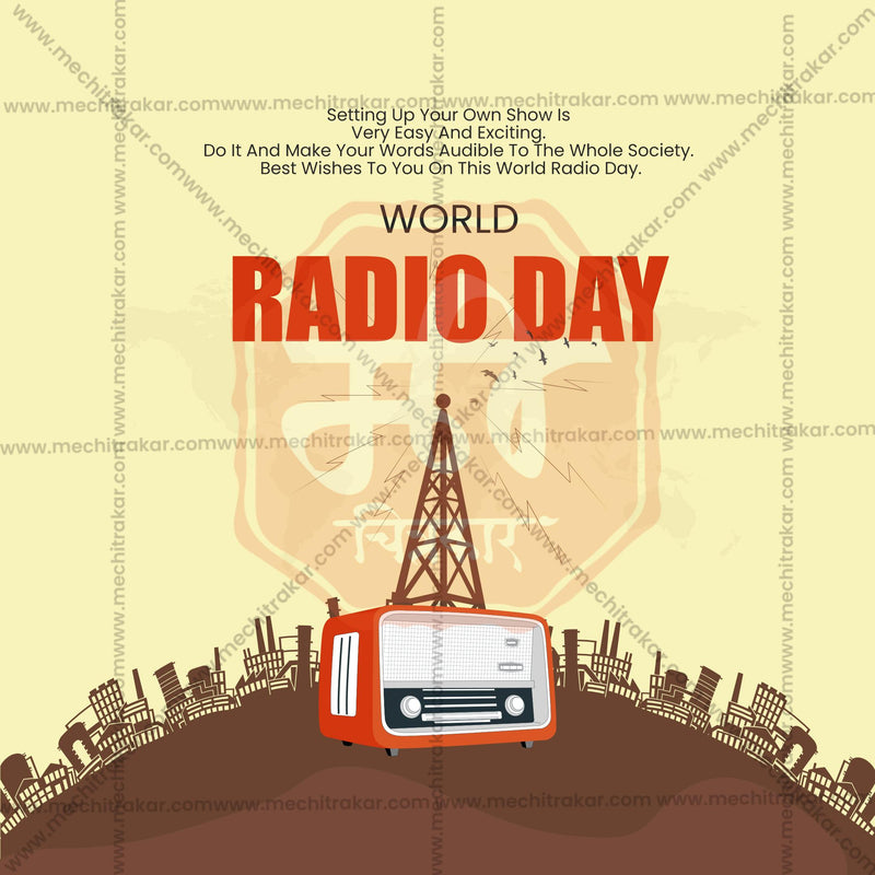 Load image into Gallery viewer, World Radio Day Social Media Template PSD &amp; JPG Bundle:1 | (10 PSD &amp; 10 JPG): English Templates
