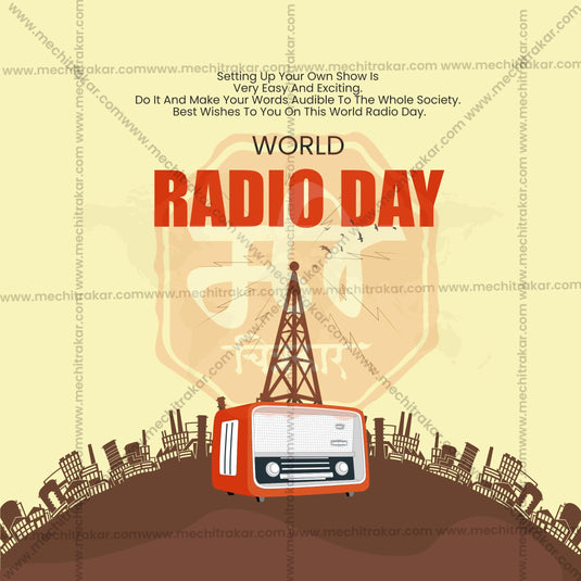 World Radio Day Social Media Template PSD & JPG Bundle:1 | (10 PSD & 10 JPG): English Templates