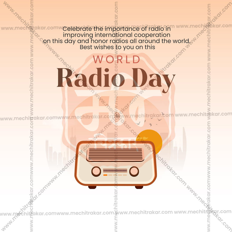 Load image into Gallery viewer, World Radio Day Social Media Template PSD &amp; JPG Bundle:1 | (10 PSD &amp; 10 JPG): English Templates
