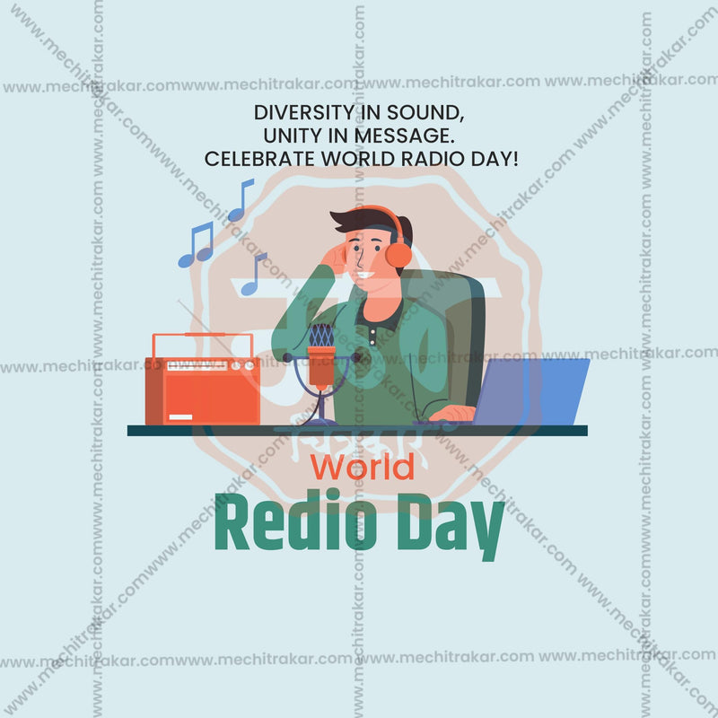 Load image into Gallery viewer, World Radio Day Social Media Template PSD &amp; JPG Bundle:1 | (10 PSD &amp; 10 JPG): English Templates
