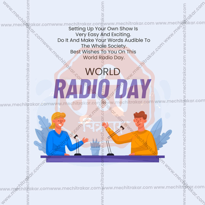 Load image into Gallery viewer, World Radio Day Social Media Template PSD &amp; JPG Bundle:1 | (10 PSD &amp; 10 JPG): English Templates
