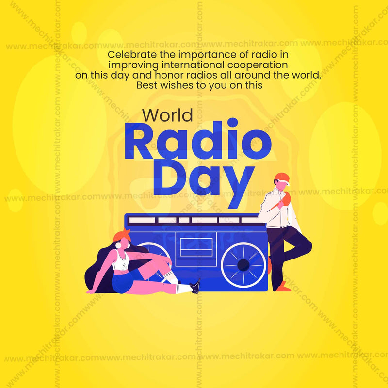 Load image into Gallery viewer, World Radio Day Social Media Template PSD &amp; JPG Bundle:1 | (10 PSD &amp; 10 JPG): English Templates
