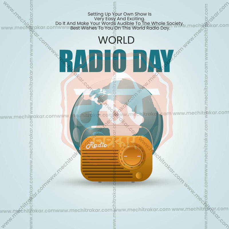 Load image into Gallery viewer, World Radio Day Social Media Template PSD &amp; JPG Bundle:1 | (10 PSD &amp; 10 JPG): English Templates
