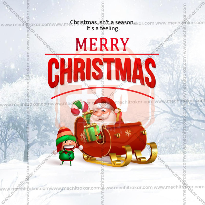 Load image into Gallery viewer, High-Quality Christmas Marathi  editable Social Media Post in Marathi, Hindi, and English - PSD and JPG by Me Chitrakar
