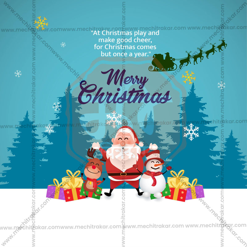 Load image into Gallery viewer, Premium Christmas Marathi  editable Invitation in Marathi, Hindi, and English - Editable PSD and JPG by Me Chitrakar
