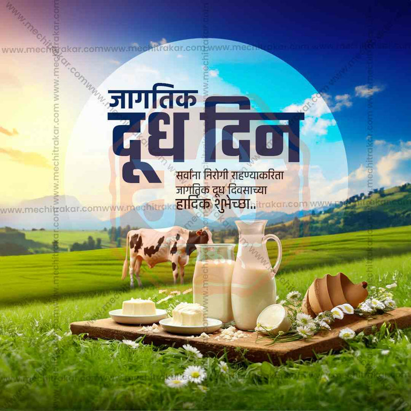 Load image into Gallery viewer, World Milk Day Bundle: 20 Premium Marathi Templates (PSD &amp; JPG)
